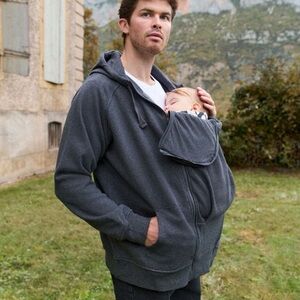 Seraphine Charcoal Grey Marl Mens Baby Sweatshirt - missing center piece